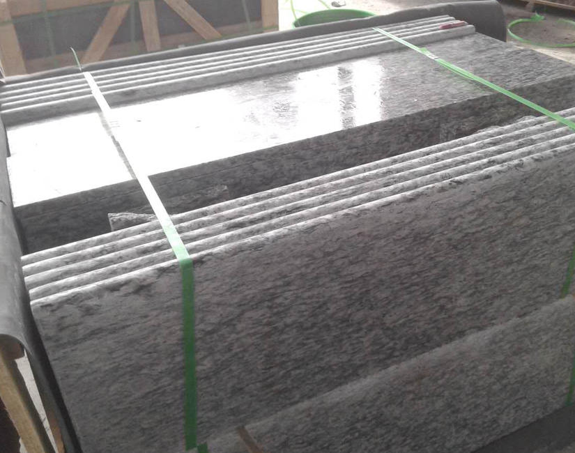 Spray White granite stair Spray White granite stair